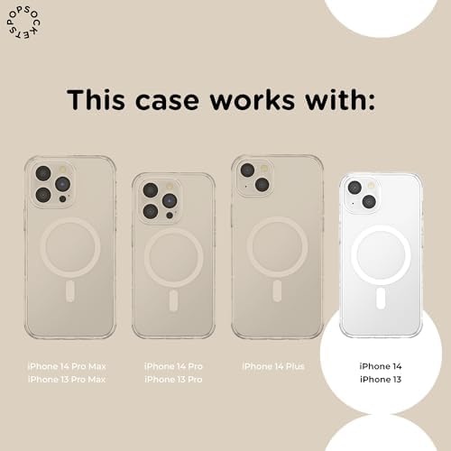 PopSockets iPhone 13 Phone Case with MagSafe- Mickey Dots White
