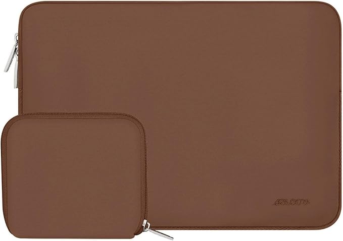 MOSISO Laptop Case 15 inch, 15 inch Laptop Sleeve Bag Compatible with MacBook Air 15 M4 A3241 M3 A3114 M2 A2941 2025 2024 2023, Dell XPS 15, Neoprene Computer Sleeve Bag with Small Case, Caramel Brown
