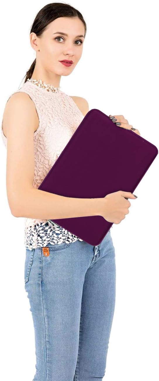 MOSISO Laptop Case 16 inch, 15-15.6 inch Laptop Sleeve Bag Compatible with MacBook Pro 16 inch, HP, Acer, Dell, Lenovo, ASUS Notebook, Neoprene Computer Sleeve Bag with Small Case, Magenta Purple