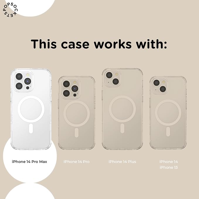 PopSockets iPhone 14 Pro Max Phone Case w/MagSafe- One More Chapter Gloss | Magnetic, Wireless Charging, Camera & Drop Protection, Witchy, Halloween, Horror