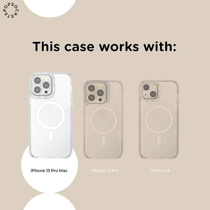 PopSockets iPhone 13 Pro Max Phone Case with MagSafe, Wireless Charging Compatible - Mirror Starborn