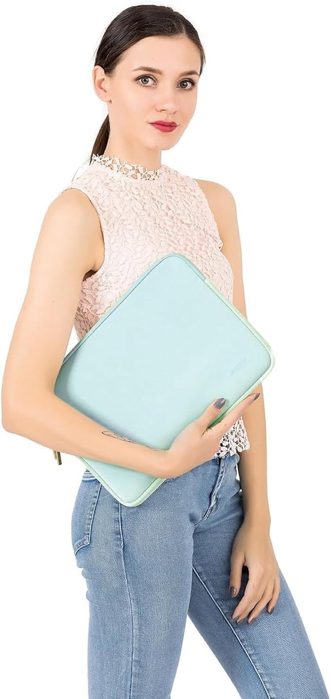 MOSISO Laptop Case 13 inch, 13 inch Laptop Sleeve Bag Compatible with MacBook Air 13 M4 M3 M2 M1 2025-2018 / Pro 13 M2 M1 2025-2016, Neoprene Computer Sleeve Bag with Small Case, Mint Green