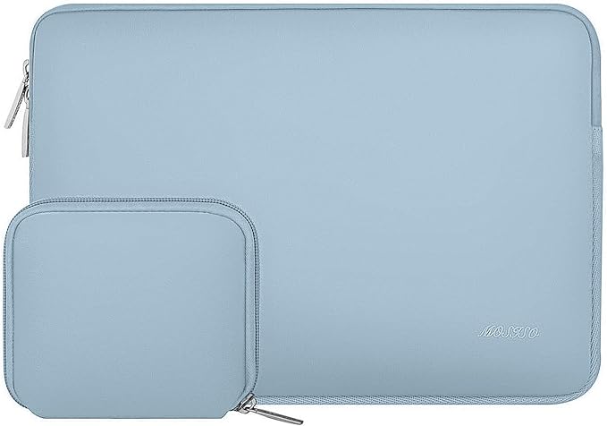 MOSISO Laptop Case 16 inch, 15-15.6 inch Laptop Sleeve Bag Compatible with MacBook Pro 16 inch, HP, Acer, Dell, Lenovo, ASUS Notebook, Neoprene Computer Sleeve Bag with Small Case, Airy Blue