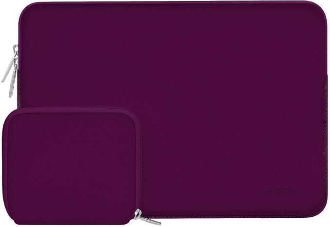 MOSISO Laptop Case 16 inch, 15-15.6 inch Laptop Sleeve Bag Compatible with MacBook Pro 16 inch, HP, Acer, Dell, Lenovo, ASUS Notebook, Neoprene Computer Sleeve Bag with Small Case, Magenta Purple