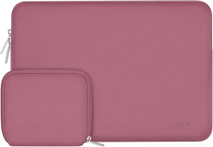 MOSISO Laptop Case 13 inch, 13 inch Laptop Sleeve Bag Compatible with MacBook Air 13 M4 M3 M2 M1 2025-2018 / Pro 13 M2 M1 2025-2016, Neoprene Computer Sleeve Bag with Small Case, Dusty Rose