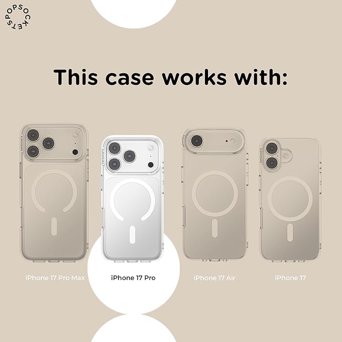PopSockets iPhone 17 Pro Phone Case with MagSafe, Wireless Charging Compatible, Disney - Boho Wildflowers Blue