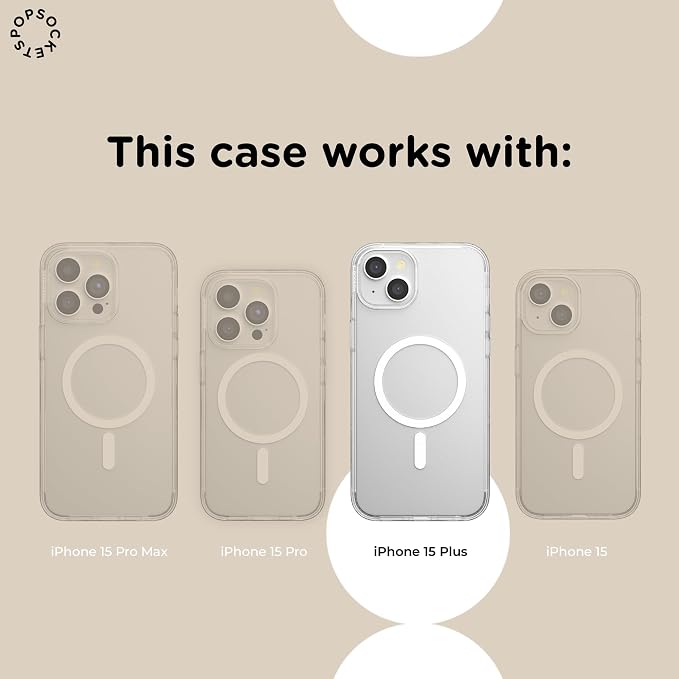 PopSockets iPhone 15 Plus Phone Case with MagSafe- Cottage Tutu | Magnetic, Wireless Charging, Camera & Drop Protection, Yellow, Butter, Flower, Floral