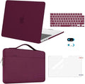 MOSISO Compatible with MacBook Air 13 inch Case 2025 2024 2023 2022 M4 A3240 M3 A3113 M2 A2681, Hard Shell&Sleeve Bag&Keyboard Skin&Webcam Cover&Screen Film for MacBook Air 13.6 inch, Burgundy