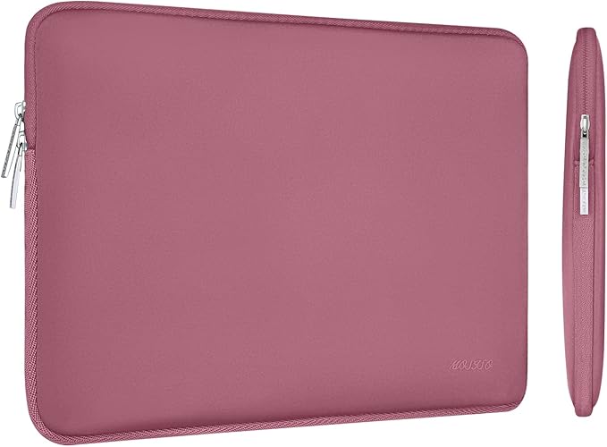 MOSISO Laptop Case 16 inch, 15-15.6 inch Laptop Sleeve Bag Compatible with MacBook Pro 16 inch, HP, Acer, Dell, Lenovo, ASUS Notebook, Neoprene Computer Sleeve Bag with Small Case, Dusty Rose