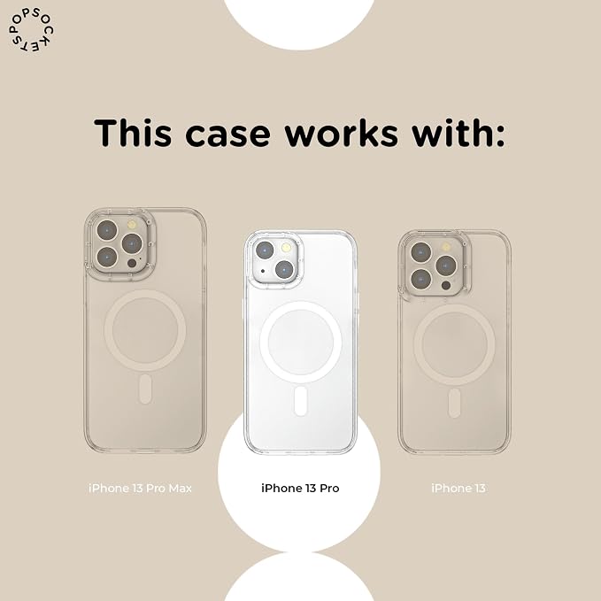 PopSockets iPhone 13 Pro Phone Case with MagSafe- Curled Up & Cozy | Magnetic, Wireless Charging, Camera & Drop Protection, Dragon