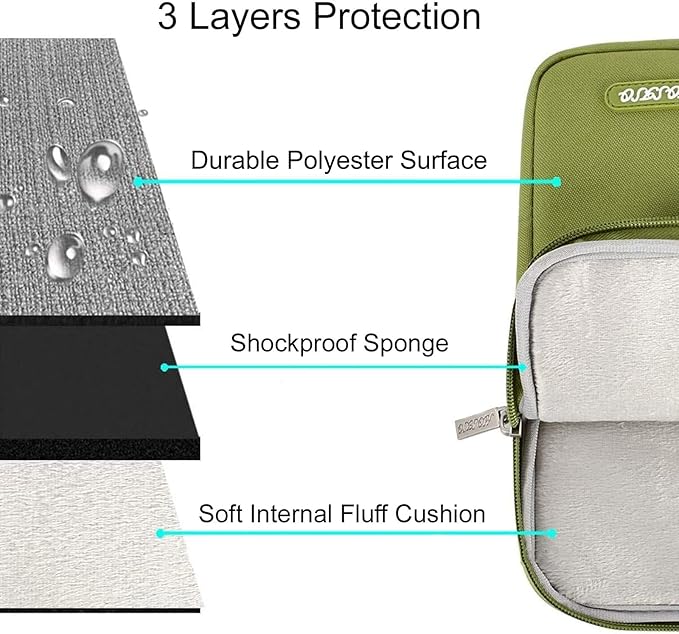 MOSISO Laptop Case 13.3 inch, 13-13.3 inch Laptop Sleeve Compatible with MacBook Air/Pro 13 / Pro 14, HP Dell ASUS Lenovo Notebook, Polyester Vertical Computer Sleeve Bag with Pocket, Chartreuse