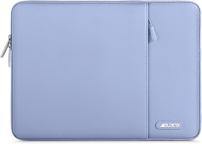 MOSISO Laptop Case 13 inch, 13 inch Laptop Sleeve Compatible with MacBook Air M4 M3 M2 M1 2025-2018 / Pro M2 M1 2025-2016, Polyester Vertical Computer Sleeve Bag with Pocket, Pastel Blue