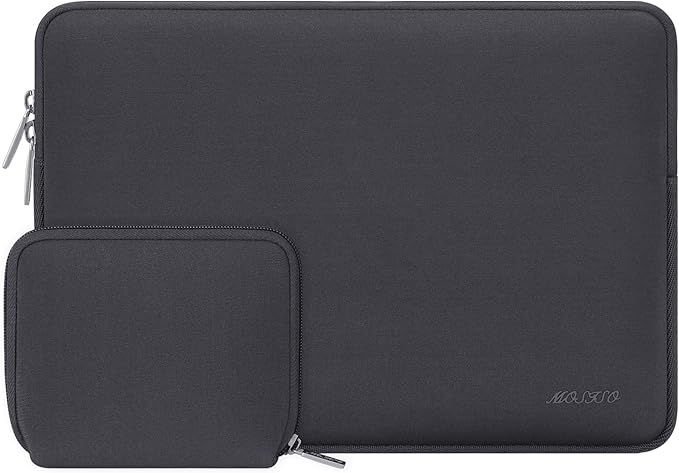 MOSISO Laptop Case 13.3 inch, 13-13.3 inch Laptop Sleeve Bag Compatible with MacBook Air/Pro 13 / Pro 14, HP Dell ASUS Lenovo Notebook, Neoprene Computer Sleeve Bag with Small Case, Space Gray