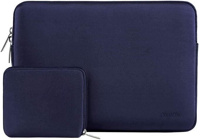 MOSISO Laptop Case 13.3 inch, 13-13.3 inch Laptop Sleeve Bag Compatible with MacBook Air/Pro 13 / Pro 14, HP Dell ASUS Lenovo Notebook, Neoprene Computer Sleeve Bag with Small Case, Navy Blue