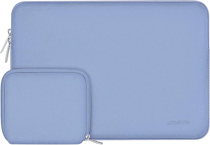 MOSISO Laptop Case 15 inch, 15 inch Laptop Sleeve Bag Compatible with MacBook Air 15 M4 A3241 M3 A3114 M2 A2941 2025 2024 2023, Dell XPS 15, Neoprene Computer Sleeve Bag with Small Case, Serenity Blue
