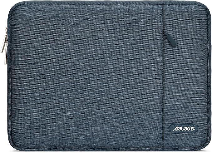 MOSISO Laptop Case 13 inch, 13 inch Laptop Sleeve Compatible with MacBook Air M4 M3 M2 M1 2025-2018 / Pro M2 M1 2025-2016, Polyester Vertical Computer Sleeve Bag with Pocket, Haze Blue