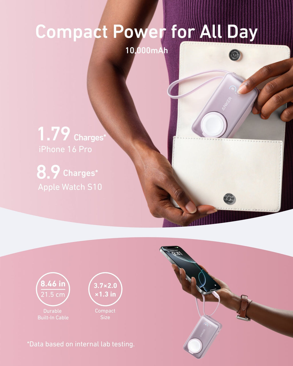 Anker MagGo Power Bank (10K, 35W, For Apple Watch)