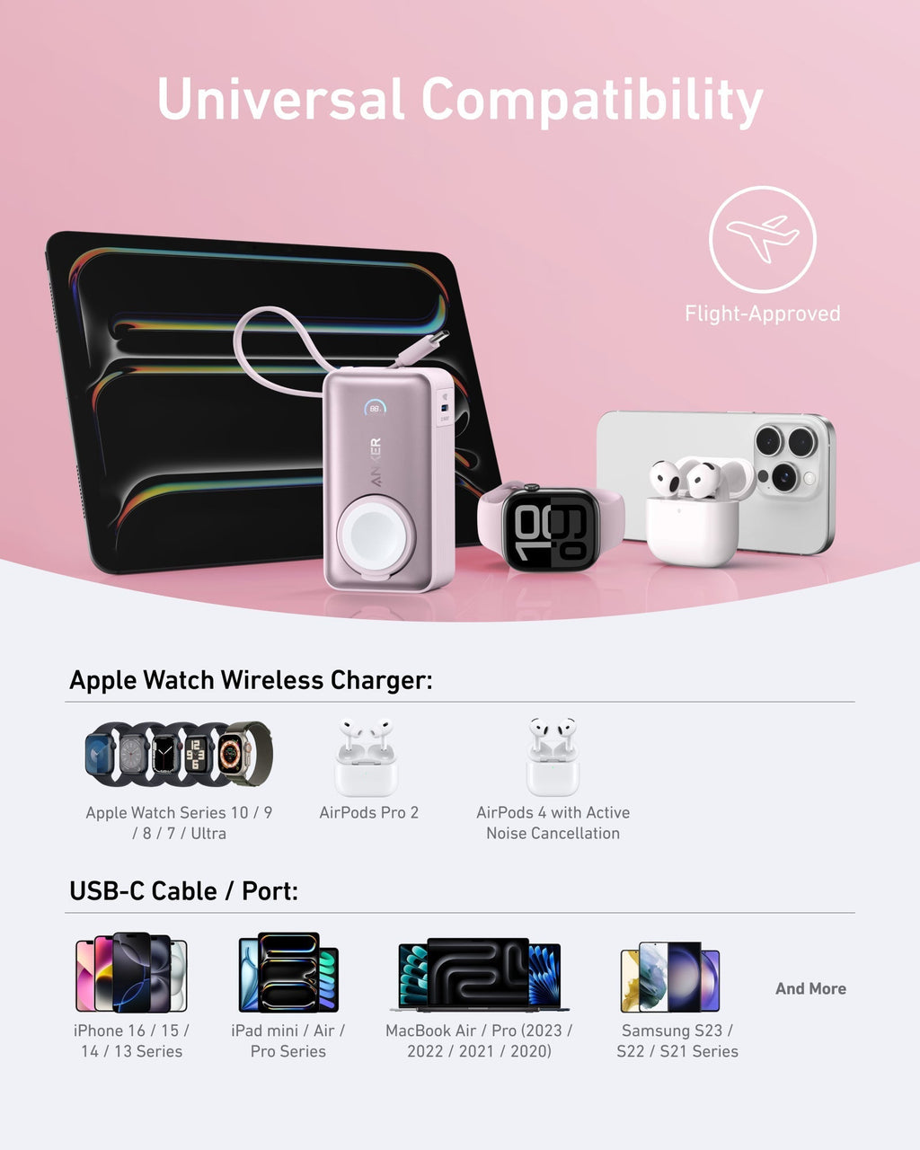 Anker MagGo Power Bank (10K, 35W, For Apple Watch)