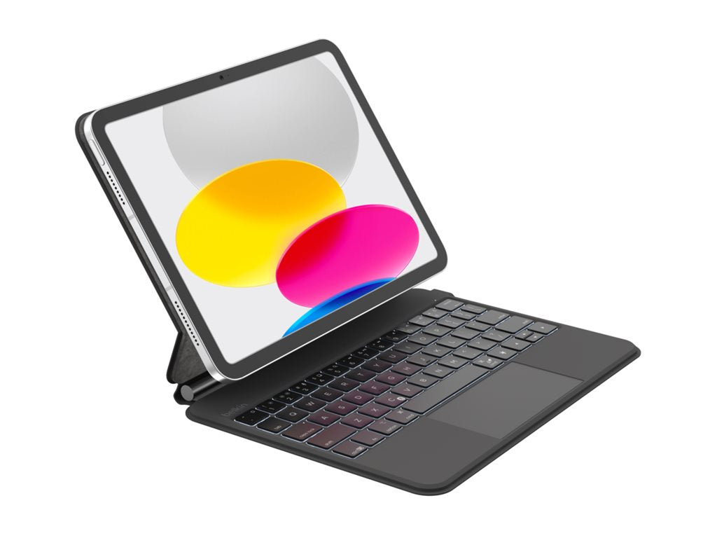 Belkin Connect Pro - Keyboard and folio case (protective case) - with magnetic stand - with trackpad - backlit - wireless - Bluetooth BBZ002TT-V3