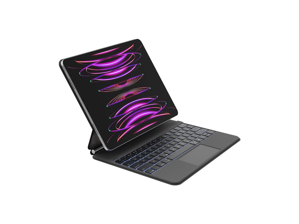 Belkin Connect Pro - Keyboard and folio case (protective case) - with magnetic stand - with trackpad - backlit - wireless - Bluetooth BBZ003TT-V2