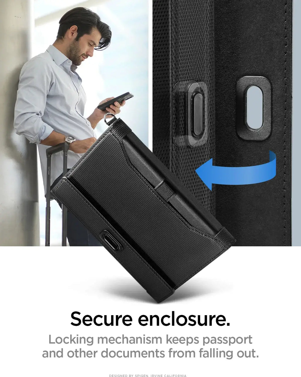 Spigen Universal Passport Holder Case Bag with RFID Blocking
